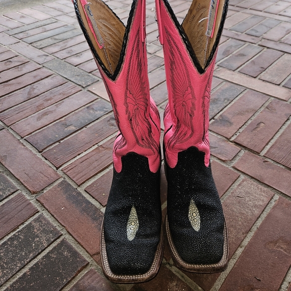 Andeson Bean authentic stingray square toe boots size 9B main image 5